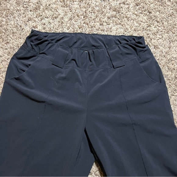Athleta Destination Wide Leg Pants Black Pull On Size 4 - Picture 3 of 6